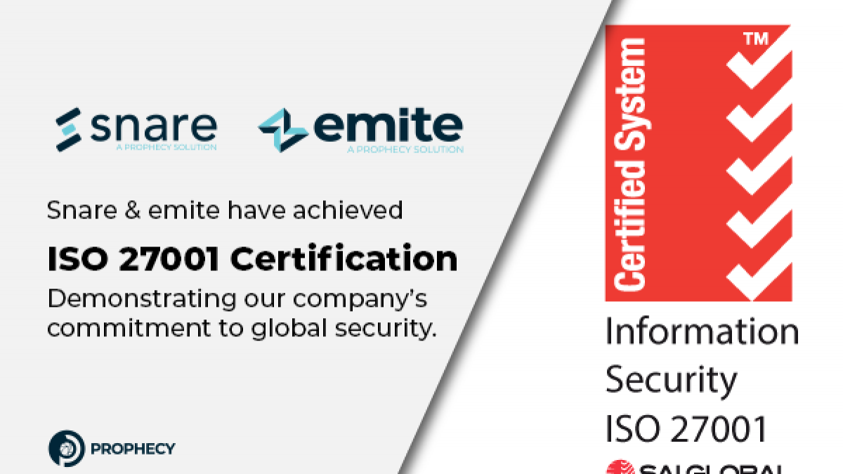 Snare's ISO 27001 Certification & Commitment to Cyber Security