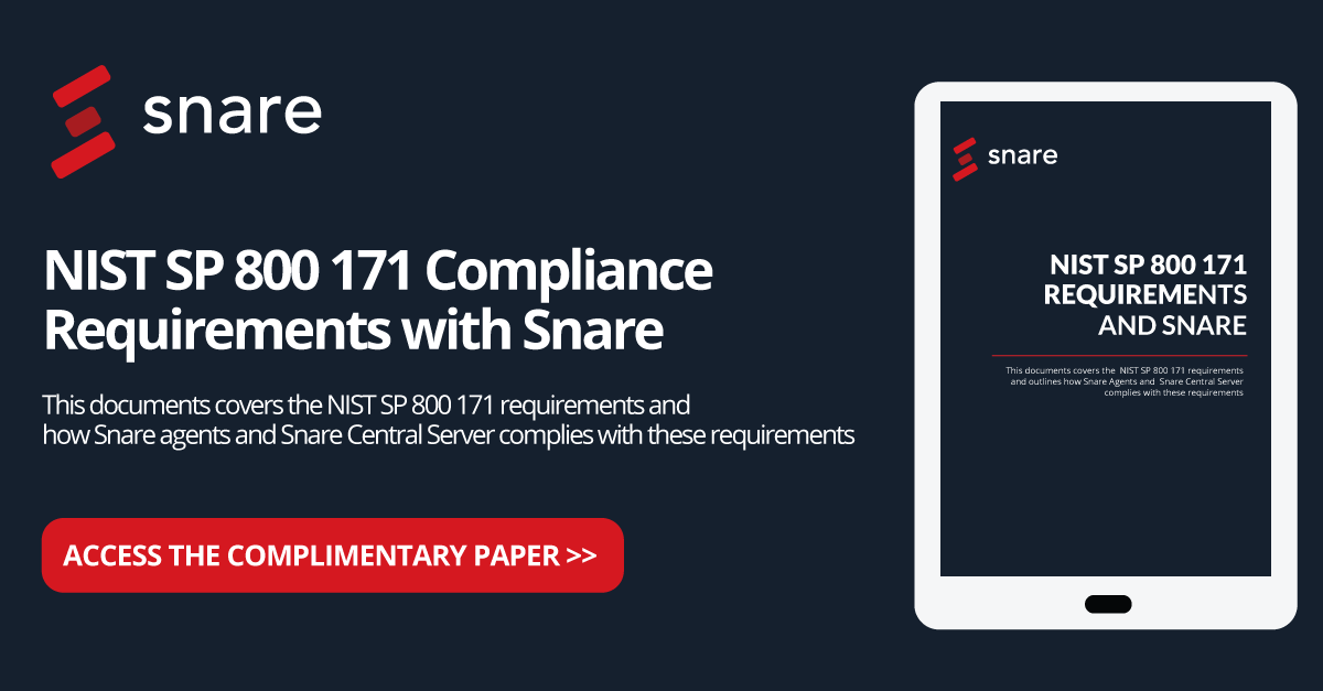 NIST SP 800 171 Requirements and Snare